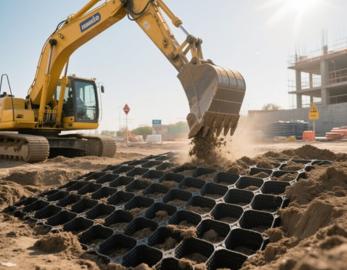 Сетка геоячеек HDPE для дорог