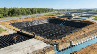 Дренажная доска с углублениями для полигона твердых бытовых отходов .jpg