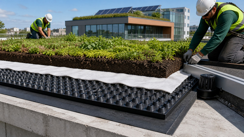 Commercial Green Roof Garden Drainage Board.jpg Commercial Green Roof Garden Drainage Board.jpg